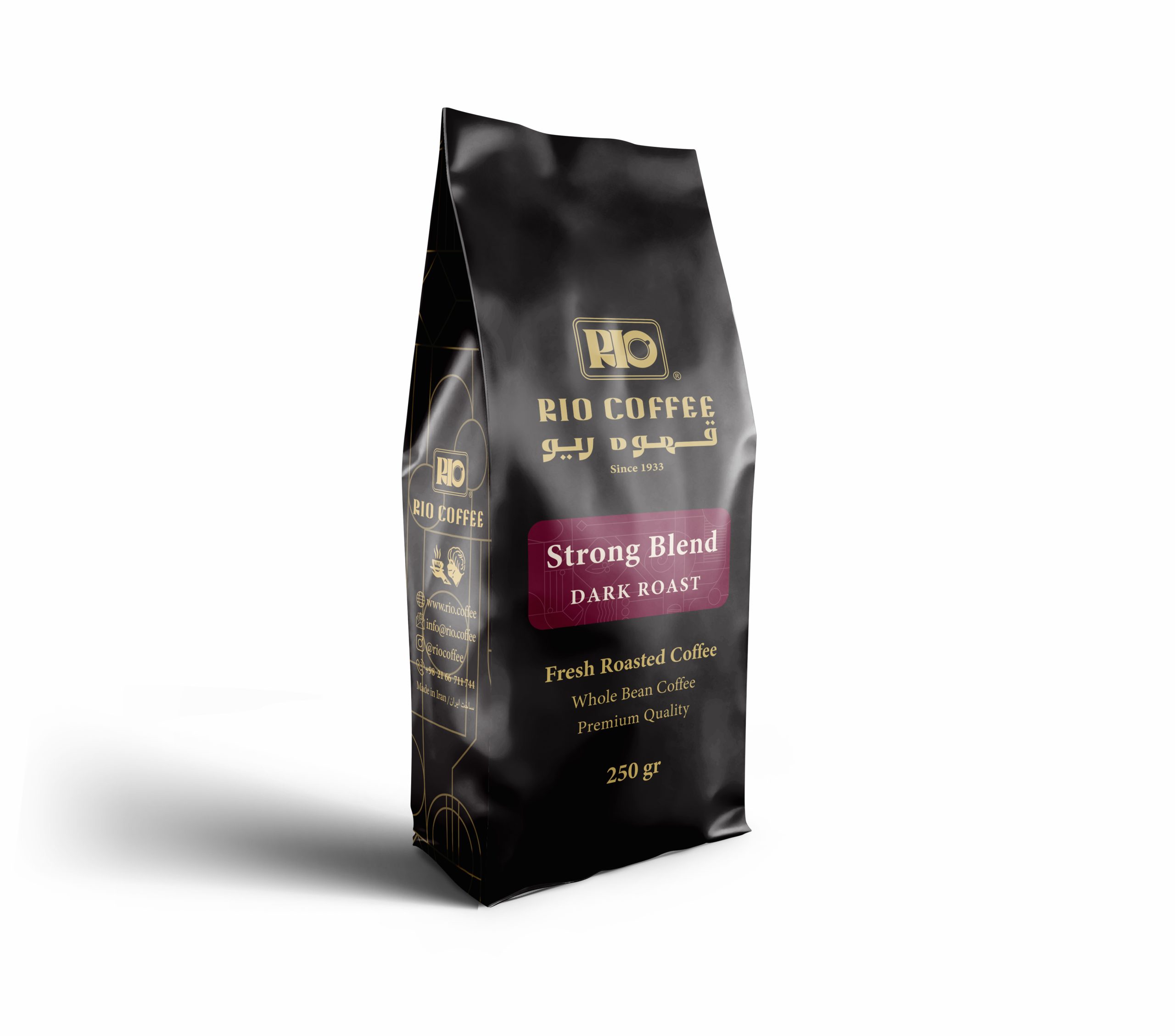 قهوه استرانگ بلند دارک 100% ربوستا - 250 گرمی
