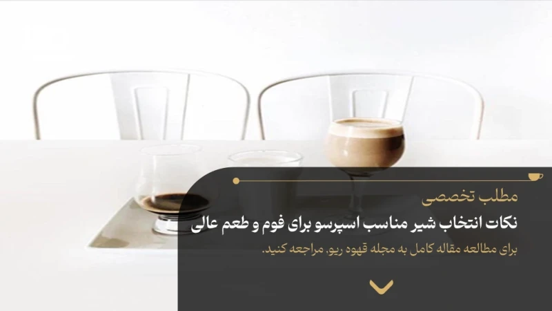 نکات انتخاب شیر مناسب اسپرسو برای فوم و طعم عالی